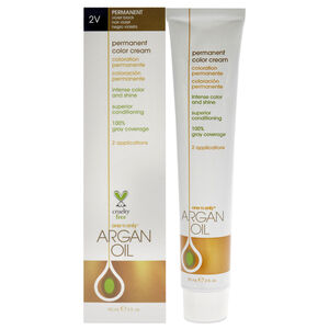 Argan Oil Permanent Hair Color Cream - 2V Violet Black by One n Only Unisex 3 oz